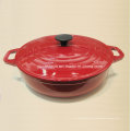 OEM Fábrica Oval Esmalte Cast Iron Caçarola na China 34X26cm